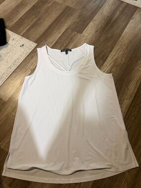 White Racerback Tank Top by